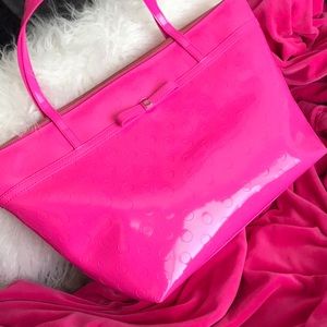 Kate Spade Barbie Pink Handbag with zip top